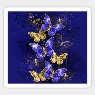 Composition with Sapphire Butterflies Sticker